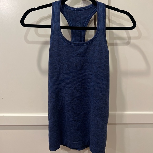 lululemon Navy Swiftly Tech Racerback Tank Size 4 - Picture 2 of 3